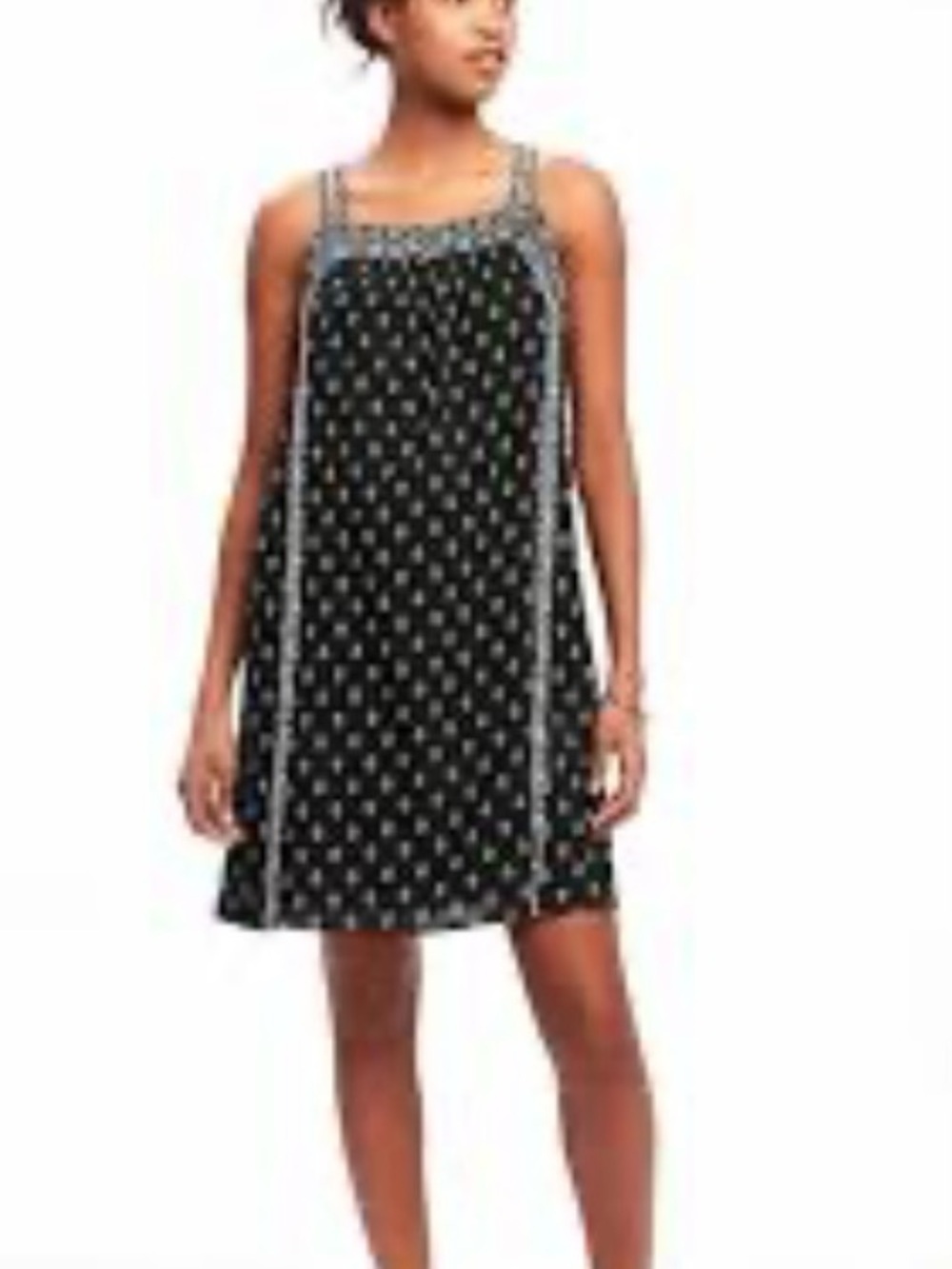 Old Navy Cotton Black and White Embroidered Sundress XS​​
